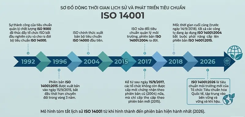 lịch sử hình thành tiêu chuẩn ISO 14001